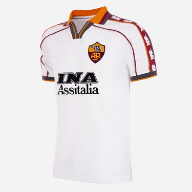 Front view of AS Roma 1998 - 99 Away Retro Football Shirt