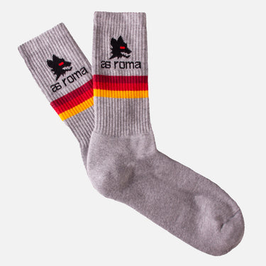 casual grey terry socks football club AS Roma