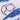 Zoomed-in detail of the sleeve, featuring the blue and white color combination with a section of the emblem.