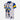 Full view of the Maradona x COPA shirt, with Boca Juniors players printed on a confetti-themed white and blue background.