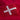 Close-up of the white Danish flag cross stitched onto the shirt.