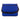 Back view with solid blue flap and black strap.