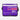 Front view of purple Recycled Courier Bag with white stripes and bold red text reading A.V. WANROOIJ BEST.