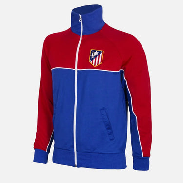 Atlético de Madrid color block jacket in red blue and white front view