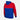 Atlético de Madrid color block hooded sweater back view with red and blue panels