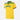 Flat-lay of the Brazil 1984 Retro Football Shirt, featuring yellow with green accents and horizontal stripes.