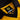 BSC Young Boys embroidered club crest detail on yellow COPA retro football shirt
