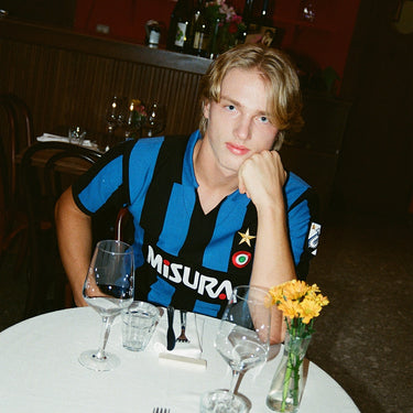 FC Internazionale 1982–83 shirt worn by model lifestyle image

