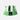 Front view of the Borussia Mönchengladbach x COPA bucket hat with green and black brushstroke pattern and co-branded label