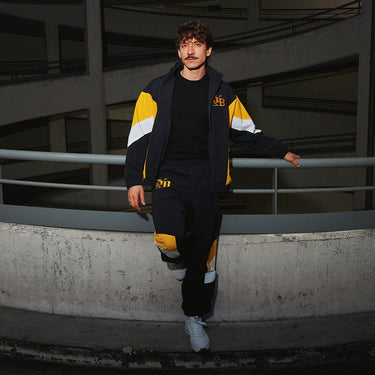 BSC Young Boys track pants worn by model lifestyle shot
