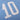 Close-up of the number 10 print on the Maradona x COPA Napoli 1984 Retro Football Shirt.