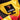 Watford FC 1994 - 95 Retro Football Shirt Yellow & Black Sponsor Close-up showing the Blaupunkt logo on the chest.