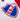 Close-up of the embroidered C.N. de F. crest on a retro Nacional football shirt with red and blue detailing.