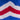 Close-up of the red and white chevron pattern on the blue fabric of the beanie