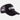 Side view of the black COPA trucker cap showing mesh back and curved brim