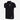 Front view of black polo shirt featuring subtle Maradona embroidery on chest