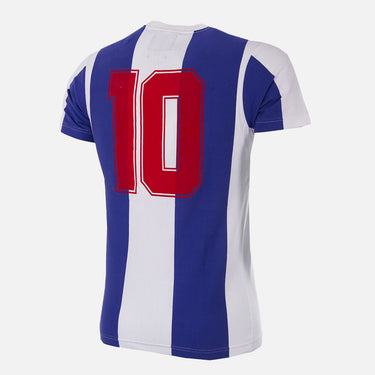 Back view of the FC Porto Retro T-Shirt, showcasing the red number 10 printed on the back.