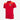 Front view of red AS Roma Home Polo with orange and yellow shoulder stripes
