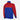 Atlético de Madrid color block jacket back view with red and blue panels

